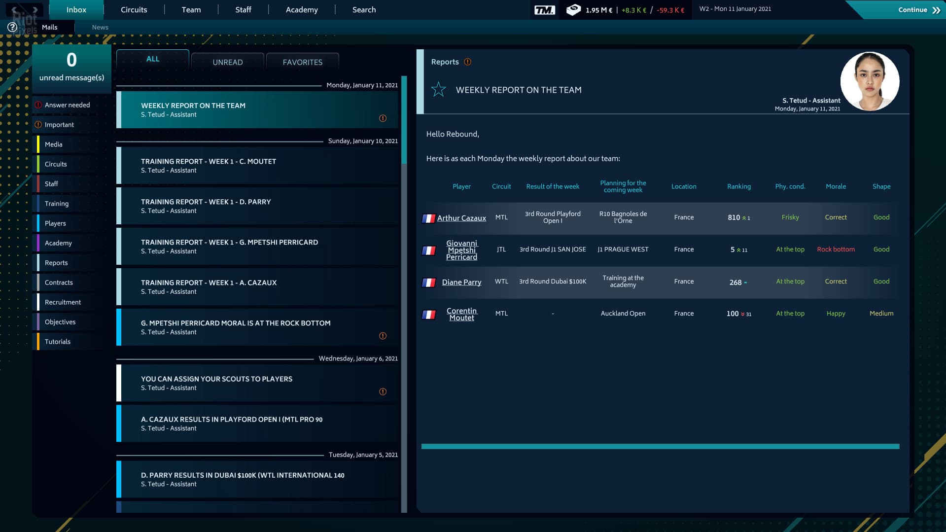 Tennis Manager 2021 – v1.6.2093 screenshot 2